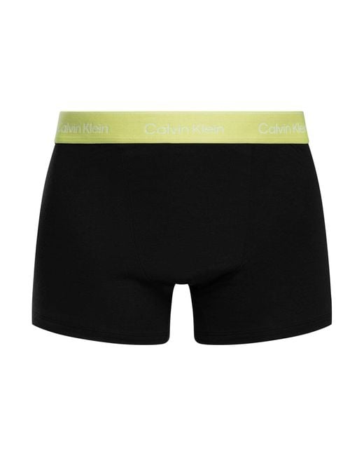 Calvin Klein Black 5 Pack Relaxed Fit Trunks for men