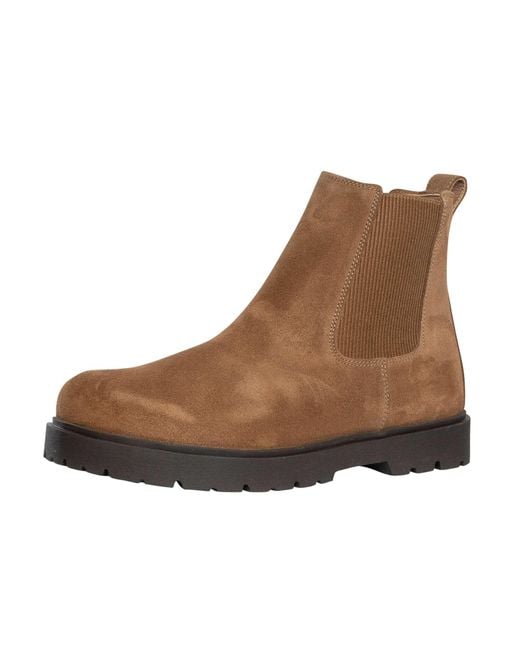 Birkenstock Brown Highwood Mid Suede Chelsea Boots for men