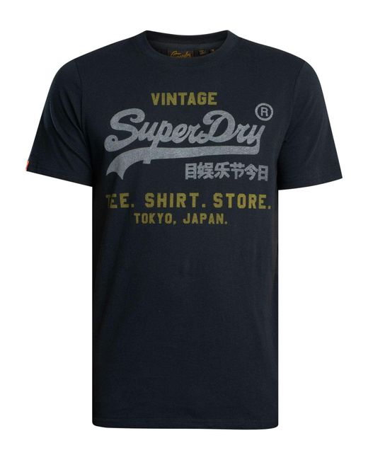 Superdry Black Vintage Logo Heritage Relaxed T-shirt for men