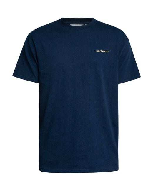 Carhartt Blue Script Embroidery T-shirt for men