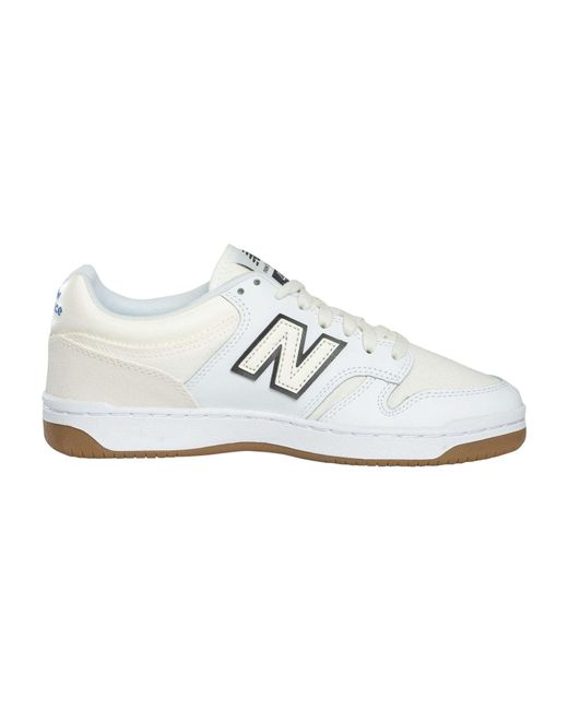 New Balance White 480p Leather Trainers for men