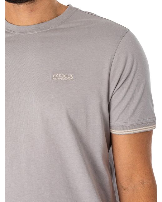 Barbour Gray Philip Tipped Cuff T-shirt for men