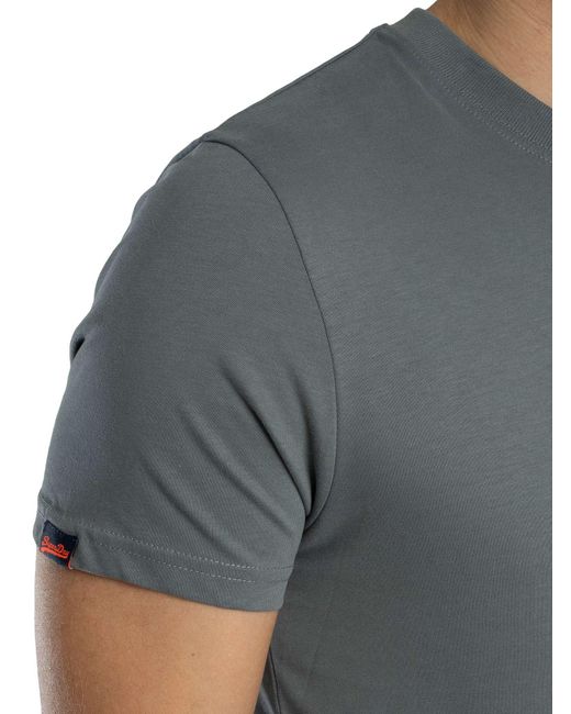 Superdry Gray Essential Logo Emb T-shirt for men