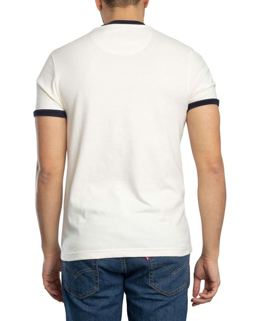 Trojan White Stripe Front T-shirt for men