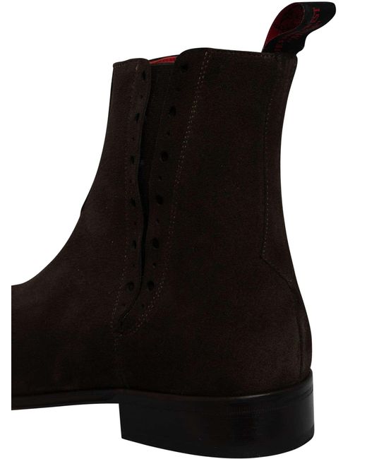 Jeffery West Black Suede Chelsea Boots for men