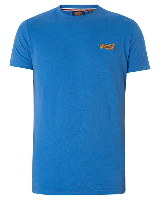 Superdry Blue Vintage Logo Emb Tee T-shirt for men