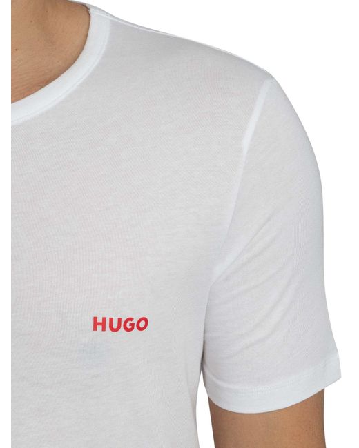 HUGO Blue 3 Pack Crew Lounge T-shirt for men
