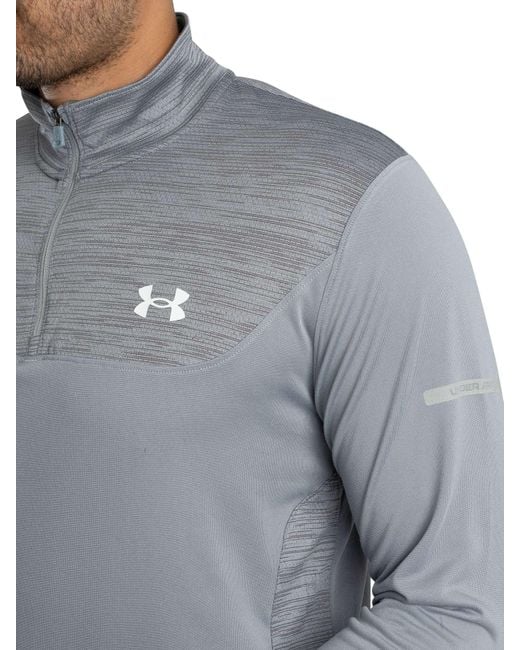 Under Armour Gray Tech Utility 1/4 Track Top for men