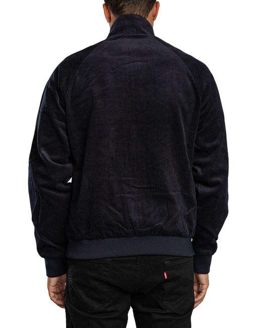 Lyle & Scott Blue Corduroy Harrington Jacket for men