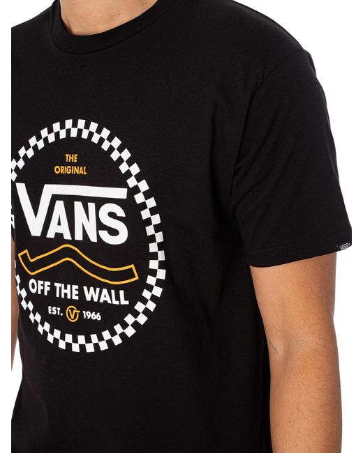 Vans Black Round Off Graphic T-shirt for men