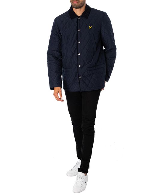 Lyle & Scott Blue Quilted Jacket for men