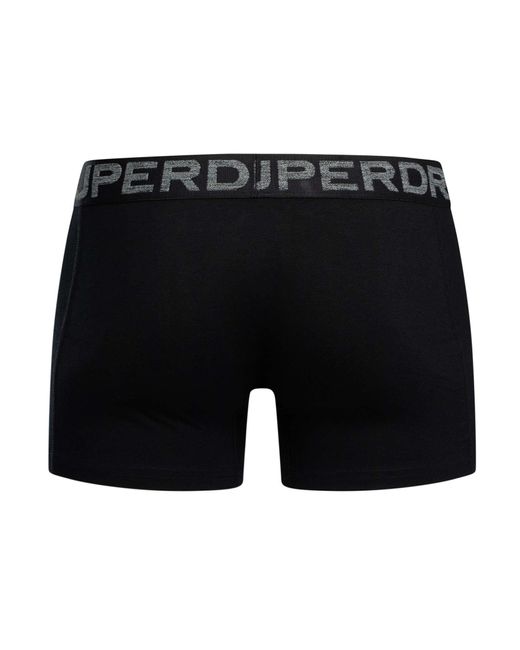 Superdry Black 3 Pack Organic Cotton Boxer Briefs for men
