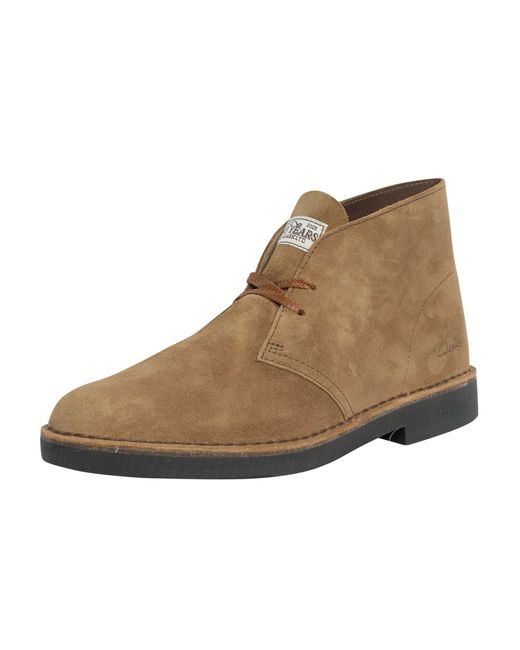 Clarks Brown Suede Desert Evo Boots for men