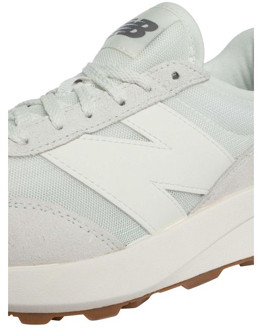 New Balance White 370 Mesh Trainers for men