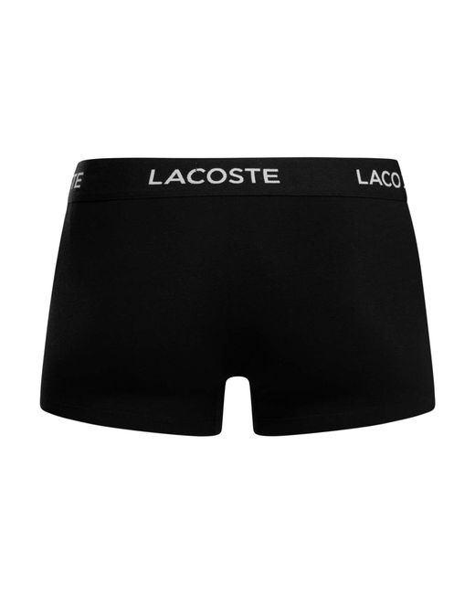Lacoste Black 5 Pack Cotton Stretch Trunks for men