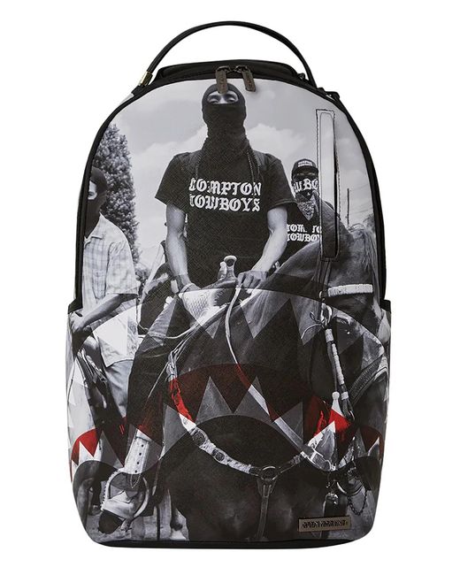 Sprayground Black Compton Backpack for men