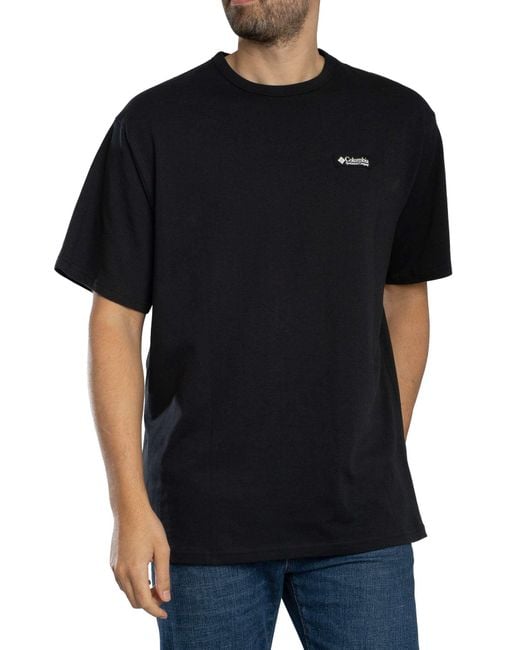 Columbia Black Heavyweight Back Graphic Relaxed T-shirt for men