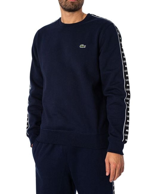 Lacoste Blue Sleeve Logo Sweatshirt for men