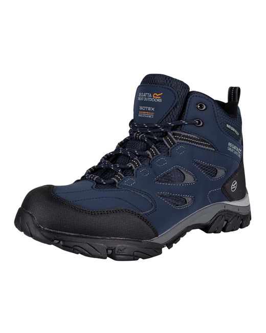 Regatta Waterproof Mid Walking Boots in Navy/Granite (Blue