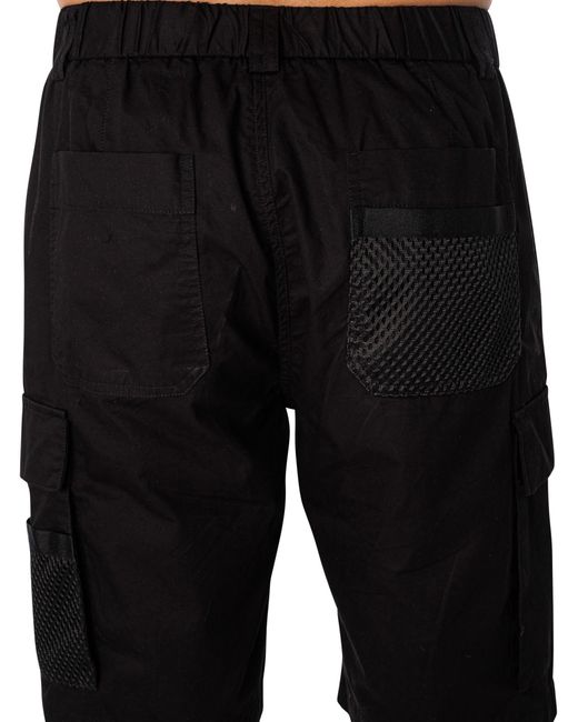 Antony Morato Black Seattle Cargo Shorts for men