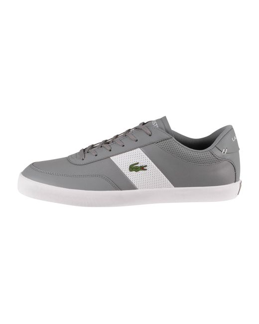 Lacoste Court Master 0120 1 Cma Leather Trainers in Grey/White (Grey) for  Men | Lyst Canada