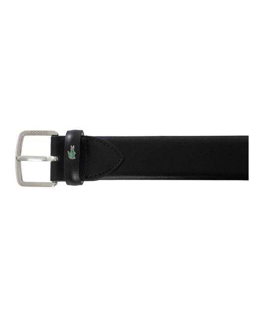 Lacoste Black Split Leather Belt for men