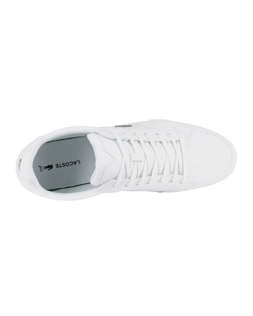 lacoste white chaymon trainers