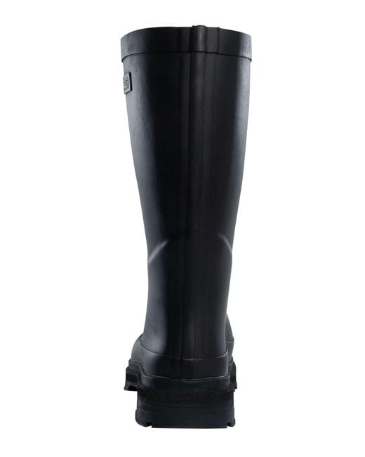Aigle Black Mid Rain Wellington Boots for men