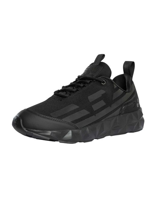 EA7 Black Ultralight Sole Trainers for men