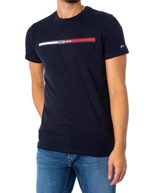 Tommy Hilfiger Blue Essential Flag T-shirt for men