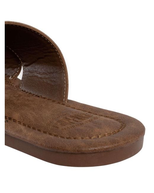 Superdry Brown Vintage Cross Straps Sliders for men