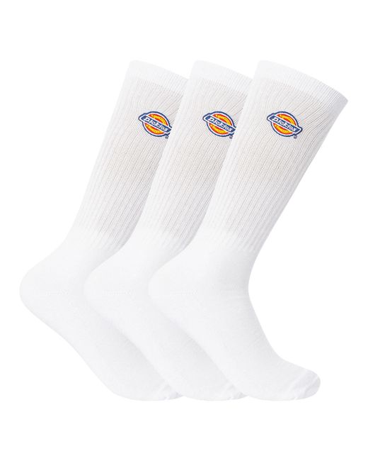 Dickies White 3 Pack Valley Grove Socks for men