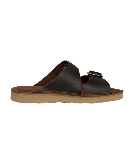 Clarks Brown Solsbury Strap Sandals for men