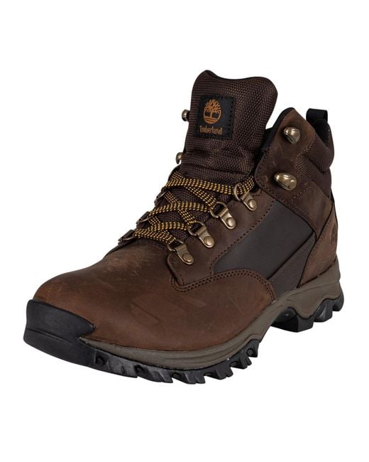 Timberland Brown Keele Ridge Waterproof Leather Hiker Boots for men