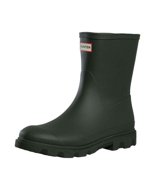 Hunter Green Downpour Short Wellington Boots for men
