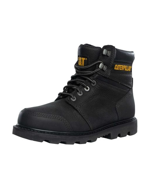 Caterpillar Black Allerton Wide Leather Boots for men