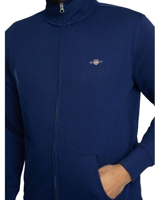 Gant Blue Regular Shield Full Zip Track Top for men