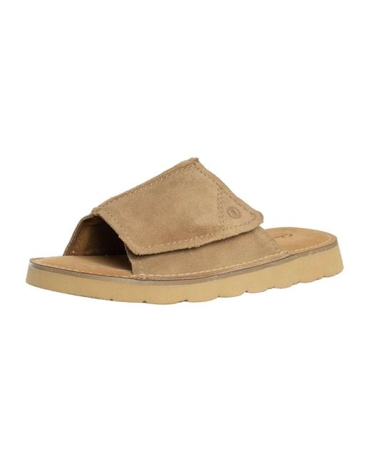 Clarks Multicolor Solsbury Suede Sliders for men