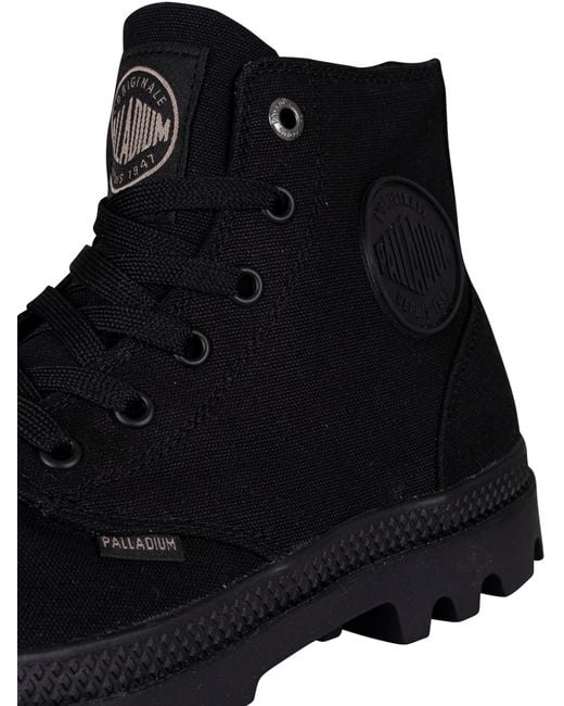 Palladium Black Mono Chrome Boots for men