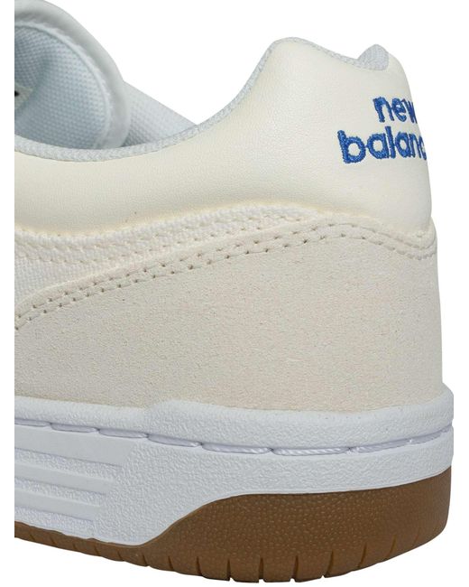 New Balance White 480p Leather Trainers for men