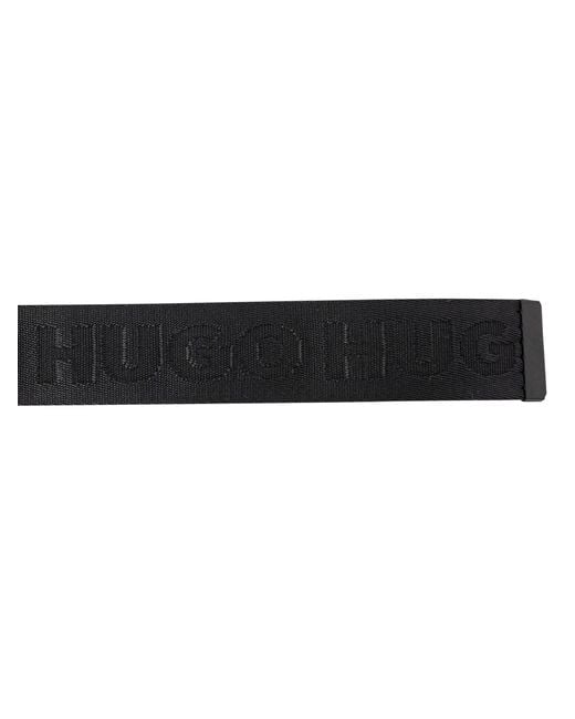 HUGO Black Garratt Belt for men