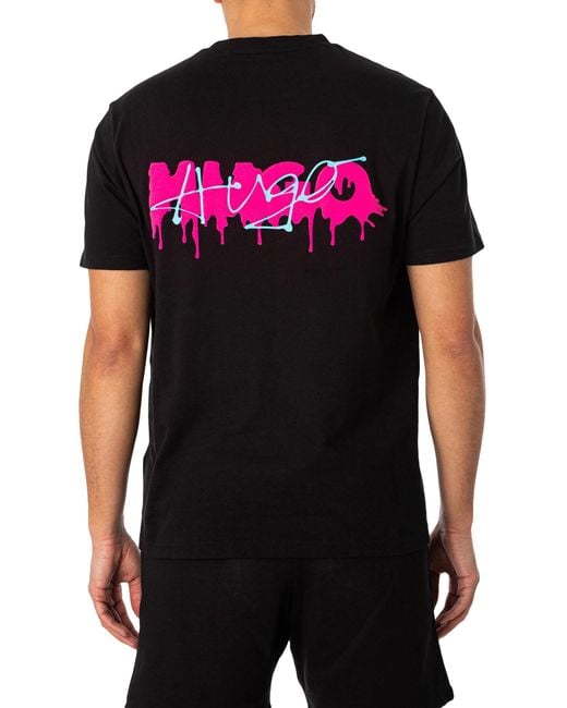 HUGO Black Dindion Graphic T-shirt for men