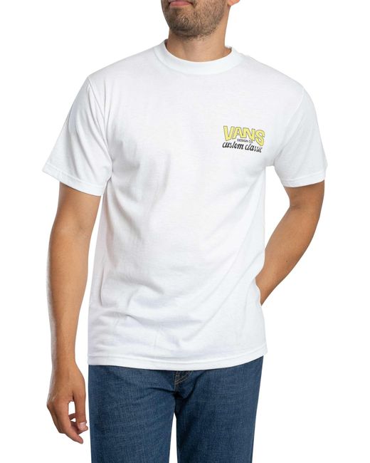 Vans White Shop Front Back Graphic T-shirt for men