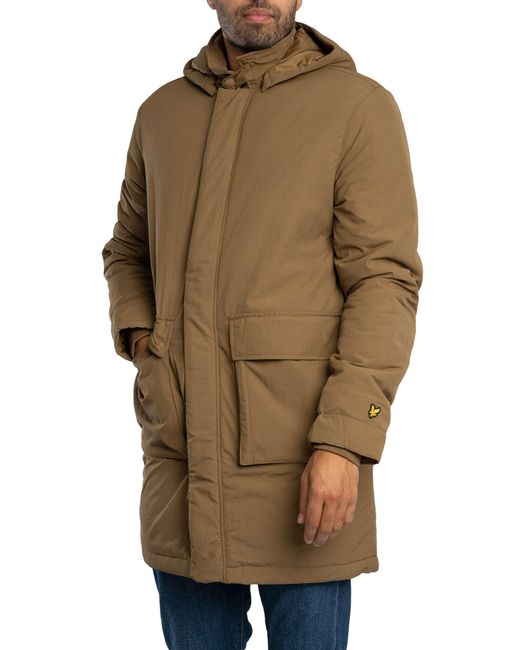Lyle & Scott Natural Wadded Parka Jacket for men