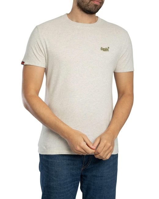 Superdry White Essential Logo Emb T-shirt for men