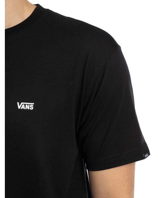 Vans Black Left Chest Logo T-shirt for men