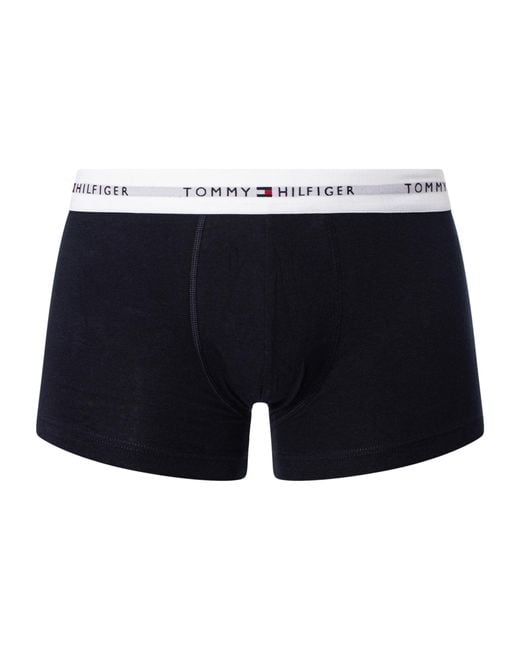 Tommy Hilfiger White 3 Pack Signature Cotton Essentials Trunks for men