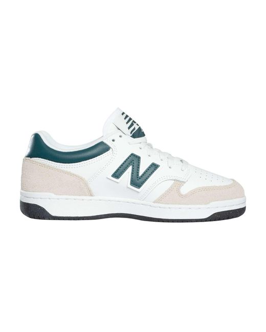 New Balance White 480 Leather Trainers for men