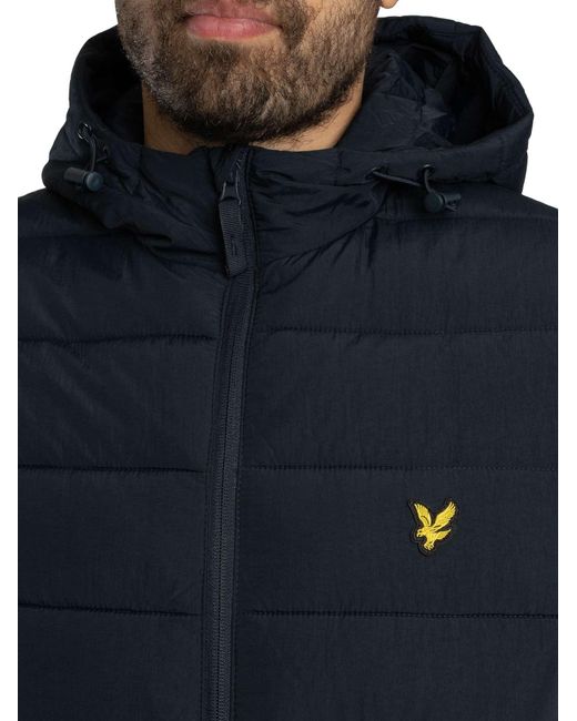 Lyle & Scott Blue Lightweight Puffer Jacket for men