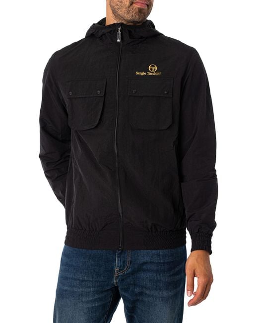 Sergio Tacchini Black Demonte Track Jacket for men